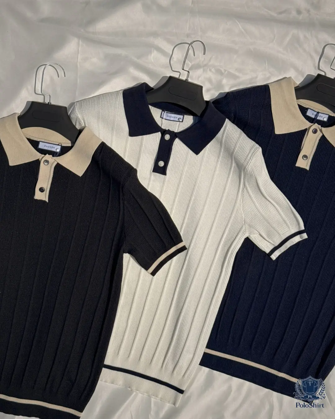 Old money style men's cotton polo shirt Jordan