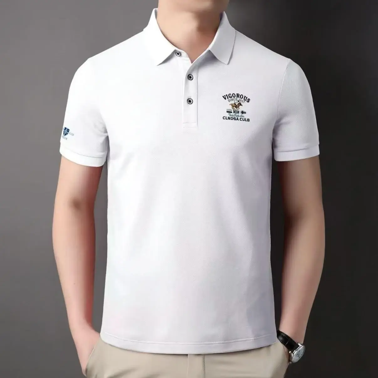 classic white cotton polo cotton polo shirt Jordan