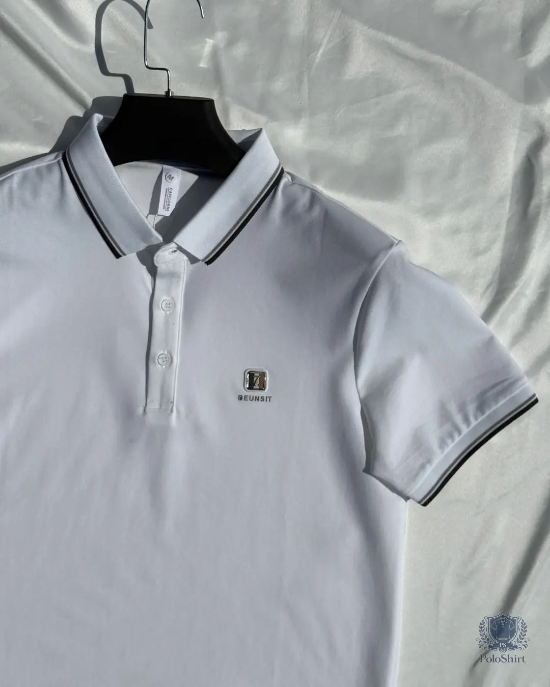 Men's elegant navy cotton polo shirt in Jordan