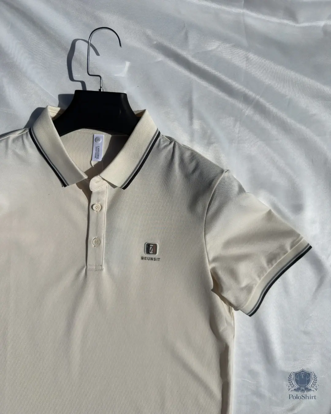 Men's elegant navy cotton polo shirt in Jordan