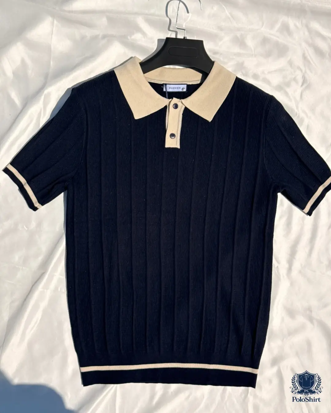 Old money style men's cotton polo shirt Jordan