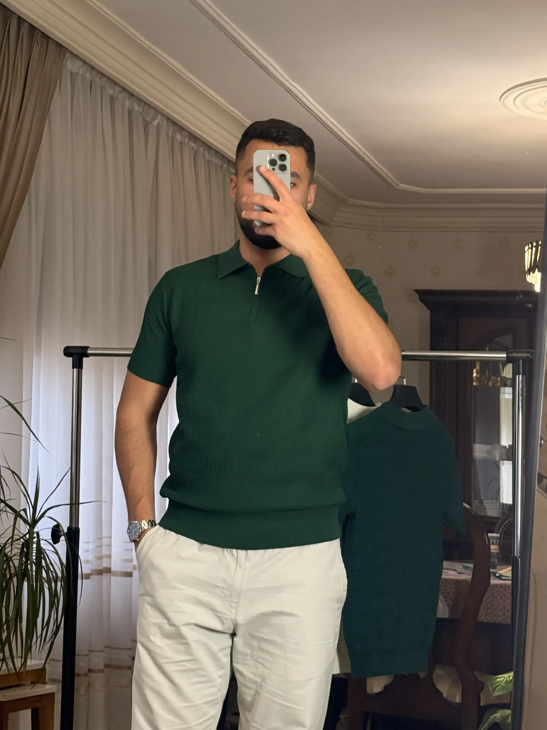 zipped polo cotton polo shirt Jordan